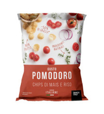 Chips di mais e riso al pomodoro - 70 gr - Snack Italy Chips di mais e riso al pomodoro - 70 gr - Snack Italy