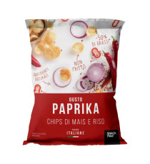 Chips di mais e riso alla paprika - 70 gr - Snack Italy Chips di mais e riso alla paprika - 70 gr - Snack Italy