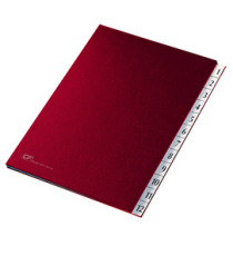 Classificatore numerico 1/12 - 24x34 cm - rosso - Fraschini Classificatore numerico 1/12 - 24x34 cm - rosso - Fraschini