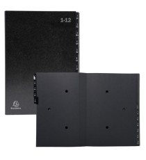Classificatore numerico 1/12 Ordonator - 25x33 cm - nero - Exacompta Classificatore numerico 1/12 Ordonator - 25x33 cm - nero - Exacompta
