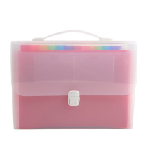 Classificatore valigetta con maniglia - cristallo - 33x29cm - 24 tasche - Exacompta Classificatore valigetta con maniglia - cristallo - 33x29cm - 24 tasche - Exacompta