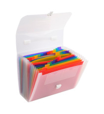 Classificatore valigetta con maniglia - cristallo - 33x29cm - 24 tasche - Exacompta Classificatore valigetta con maniglia - cristallo - 33x29cm - 24 tasche - Exacompta