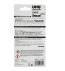 Colla attaccatutto Power - 45 ml - trasparente - UHU Colla attaccatutto Power - 45 ml - trasparente - UHU