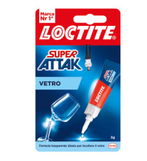 Colla Super Attak Vetro - 3 gr - trasparente - Loctite Colla Super Attak Vetro - 3 gr - trasparente - Loctite