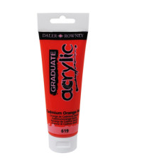 Colore acrilico fine Graduate - 120 ml - arancio cadmio scuro - Daler Rowney Colore acrilico fine Graduate - 120 ml - arancio cadmio scuro - Daler Rowney
