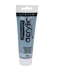 Colore acrilico fine Graduate - 120 ml - argento imitazione - Daler Rowney Colore acrilico fine Graduate - 120 ml - argento imitazione - Daler Rowney