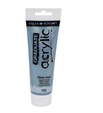 Colore acrilico fine Graduate - 120 ml - argento imitazione - Daler Rowney Colore acrilico fine Graduate - 120 ml - argento imitazione - Daler Rowney