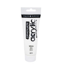 Colore acrilico fine Graduate - 120 ml - bianco - Daler Rowney Colore acrilico fine Graduate - 120 ml - bianco - Daler Rowney