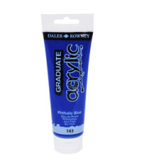 Colore acrilico fine Graduate - 120 ml - blu ftalo - Daler Rowney Colore acrilico fine Graduate - 120 ml - blu ftalo - Daler Rowney