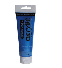 Colore acrilico fine Graduate - 120 ml - blu metal - Daler Rowney Colore acrilico fine Graduate - 120 ml - blu metal - Daler Rowney