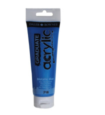 Colore acrilico fine Graduate - 120 ml - blu metal - Daler Rowney Colore acrilico fine Graduate - 120 ml - blu metal - Daler Rowney