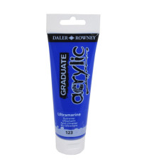 Colore acrilico fine Graduate - 120 ml - blu oltremare - Daler Rowney