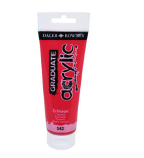 Colore acrilico fine Graduate - 120 ml - cremisi - Daler Rowney Colore acrilico fine Graduate - 120 ml - cremisi - Daler Rowney
