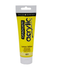 Colore acrilico fine Graduate - 120 ml - giallo limone - Daler Rowney Colore acrilico fine Graduate - 120 ml - giallo limone - Daler Rowney
