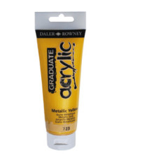Colore acrilico fine Graduate - 120 ml - giallo metal - Daler Rowney Colore acrilico fine Graduate - 120 ml - giallo metal - Daler Rowney