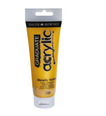 Colore acrilico fine Graduate - 120 ml - giallo metal - Daler Rowney Colore acrilico fine Graduate - 120 ml - giallo metal - Daler Rowney