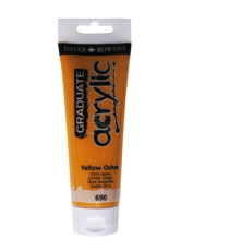 Colore acrilico fine Graduate - 120 ml - giallo ocra - Daler Rowney Colore acrilico fine Graduate - 120 ml - giallo ocra - Daler Rowney