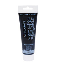 Colore acrilico fine Graduate - 120 ml - grigio payne - Daler Rowney Colore acrilico fine Graduate - 120 ml - grigio payne - Daler Rowney