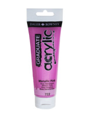 Colore acrilico fine Graduate - 120 ml - rosa metal - Daler Rowney Colore acrilico fine Graduate - 120 ml - rosa metal - Daler Rowney