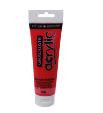 Colore acrilico fine Graduate - 120 ml - rosso cadmio imitazione - Daler Rowney Colore acrilico fine Graduate - 120 ml - rosso cadmio imitazione - Daler Rowney