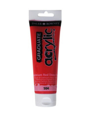 Colore acrilico fine Graduate - 120 ml - rosso cadmio scuro imitazione - Daler Rowney Colore acrilico fine Graduate - 120 ml - rosso cadmio scuro imitazione - Daler Rowney