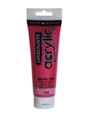 Colore acrilico fine Graduate - 120 ml - rosso metal - Daler Rowney Colore acrilico fine Graduate - 120 ml - rosso metal - Daler Rowney