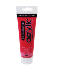 Colore acrilico fine Graduate - 120 ml - rosso primario - Daler Rowney
