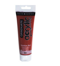 Colore acrilico fine Graduate - 120 ml - rosso Venezia - Daler Rowney Colore acrilico fine Graduate - 120 ml - rosso Venezia - Daler Rowney