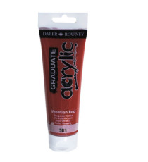 Colore acrilico fine Graduate - 120 ml - rosso Venezia - Daler Rowney Colore acrilico fine Graduate - 120 ml - rosso Venezia - Daler Rowney