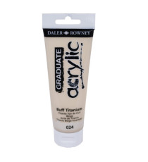 Colore acrilico fine Graduate - 120 ml - titanium buff - Daler Rowney Colore acrilico fine Graduate - 120 ml - titanium buff - Daler Rowney