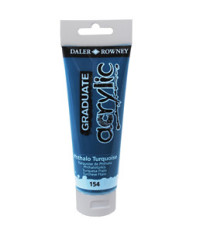 Colore acrilico fine Graduate - 120 ml - turchese ftalo - Daler Rowney Colore acrilico fine Graduate - 120 ml - turchese ftalo - Daler Rowney