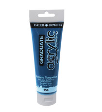 Colore acrilico fine Graduate - 120 ml - turchese ftalo - Daler Rowney Colore acrilico fine Graduate - 120 ml - turchese ftalo - Daler Rowney