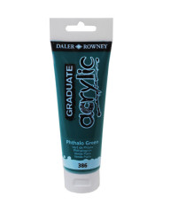 Colore acrilico fine Graduate - 120 ml - verde ftalo - Daler Rowney Colore acrilico fine Graduate - 120 ml - verde ftalo - Daler Rowney