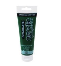Colore acrilico fine Graduate - 120 ml - verde Hooker - Daler Rowney Colore acrilico fine Graduate - 120 ml - verde Hooker - Daler Rowney