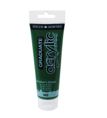 Colore acrilico fine Graduate - 120 ml - verde Hooker - Daler Rowney Colore acrilico fine Graduate - 120 ml - verde Hooker - Daler Rowney