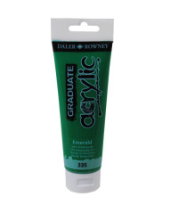 Colore acrilico fine Graduate - 120 ml - verde smeraldo - Daler Rowney Colore acrilico fine Graduate - 120 ml - verde smeraldo - Daler Rowney
