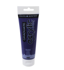 Colore acrilico fine Graduate - 120 ml - violetto - Daler Rowney