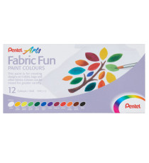 Colore in tubetto per tessuto Fabric Fun - colori base assortiti - Pentel - conf. 12 pezzi Colore in tubetto per tessuto Fabric Fun - colori base assortiti - Pentel - conf. 12 pezzi