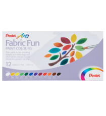 Colore in tubetto per tessuto Fabric Fun - colori base assortiti - Pentel - conf. 12 pezzi Colore in tubetto per tessuto Fabric Fun - colori base assortiti - Pentel - conf. 12 pezzi