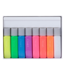 Colore in tubetto per tessuto Fabric Fun - colori fluo assortiti - Pentel - conf. 8 pezzi Colore in tubetto per tessuto Fabric Fun - colori fluo assortiti - Pentel - conf. 8 pezzi
