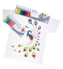 Colore in tubetto per tessuto Fabric Fun - colori sparkling assortiti - Pentel - conf. 8 pezzi Colore in tubetto per tessuto Fabric Fun - colori sparkling assortiti - Pentel - conf. 8 pezzi