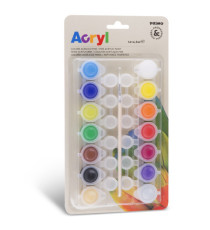Colori Acryl - 4,5 ml - colori assortiti - Primo - blister 14 pezzi Colori Acryl - 4,5 ml - colori assortiti - Primo - blister 14 pezzi