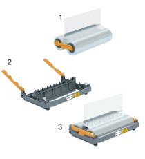 Cartuccia ricaricabile - struttura con film incluso - 125 micron - lucido - per plastificatrice Foton 30 - GBC Cartuccia ricaricabile - struttura con film incluso - 125 micron - lucido - per plastificatrice Foton 30 - GBC