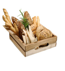 Cassetta per alimenti - 20 x 20 x 7 cm - legno di acacia - Leone Cassetta per alimenti - 20 x 20 x 7 cm - legno di acacia - Leone