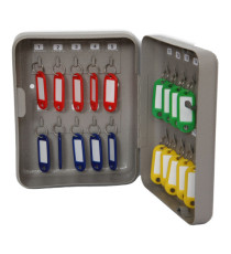 Cassetta portachiavi da muro - 20x16x7 cm - 20 posti - grigio antracite - Metalplus