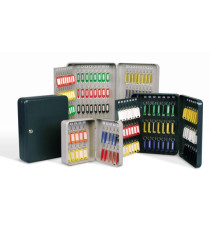 Cassetta portachiavi da muro - 37x28x7,5 cm - 128 posti - grigio antracite - Metalplus