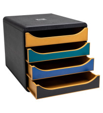 Cassettiera Big Box NeoDeco - 4 cassetti - 34,7 x 27,8 x 26,7 cm - multicolore - Exacompta Cassettiera Big Box NeoDeco - 4 cassetti - 34,7 x 27,8 x 26,7 cm - multicolore - Exacompta
