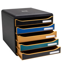 Cassettiera Big Box Plus NeoDeco -  5 cassetti - 34,7 x 27,8 x 26,7 cm - multicolore - Exacompta Cassettiera Big Box Plus NeoDeco -  5 cassetti - 34,7 x 27,8 x 26,7 cm - multicolore - Exacompta