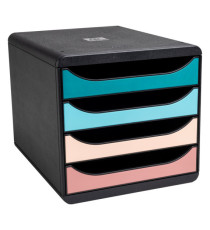Cassettiera Big Box Skandi - 4 cassetti - 34,7 x 27,8 x 26,7 cm - multicolore - Exacompta Cassettiera Big Box Skandi - 4 cassetti - 34,7 x 27,8 x 26,7 cm - multicolore - Exacompta