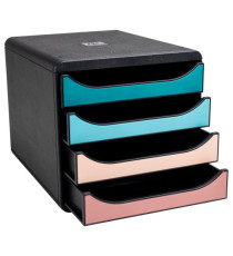 Cassettiera Big Box Skandi - 4 cassetti - 34,7 x 27,8 x 26,7 cm - multicolore - Exacompta Cassettiera Big Box Skandi - 4 cassetti - 34,7 x 27,8 x 26,7 cm - multicolore - Exacompta